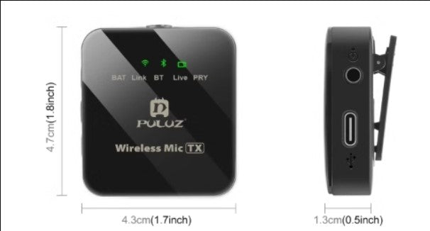 PULUZ Wireless Lavalier Microphone for Mobile Phone - 2 - Type C