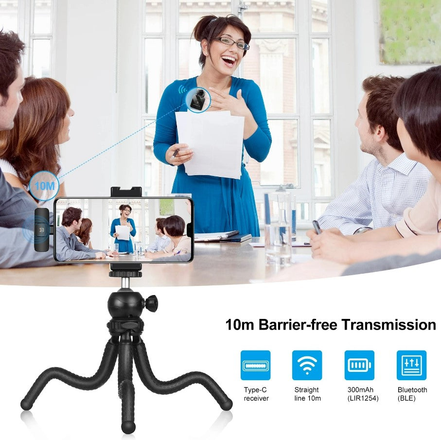 PULUZ Wireless Lavalier Microphone for Mobile Phone - 2 - Type C