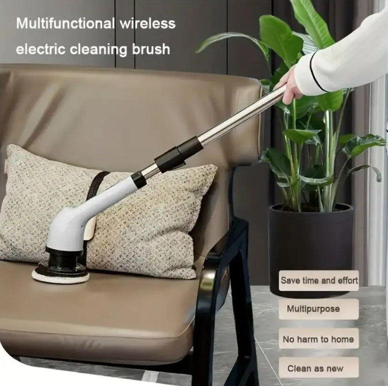 Cordless Electric Spin Scrubber Cleaning Brush - White