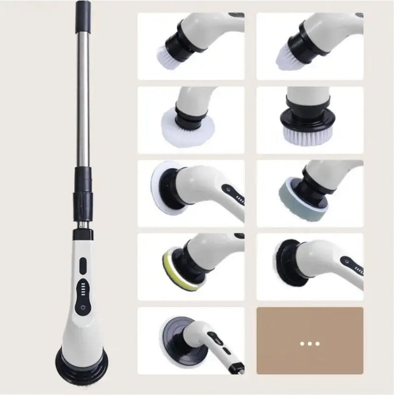 Cordless Electric Spin Scrubber Cleaning Brush - White