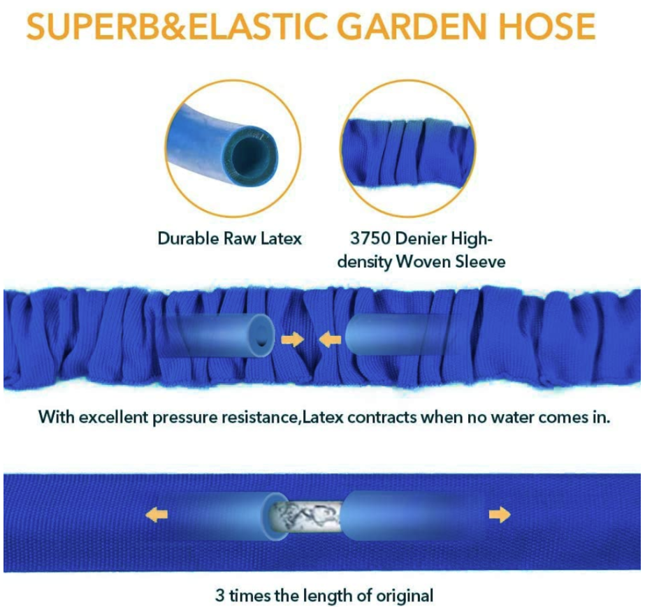 Expandable Hose Pipe With 7 in 1 Nozzle - 45 Meters