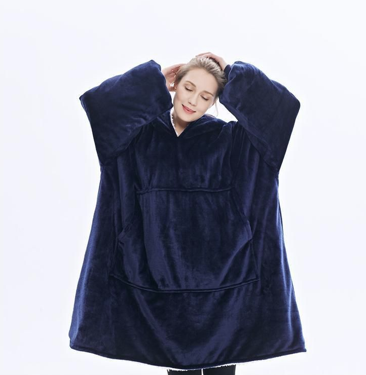 Plush Huggle Hoodie - Navy