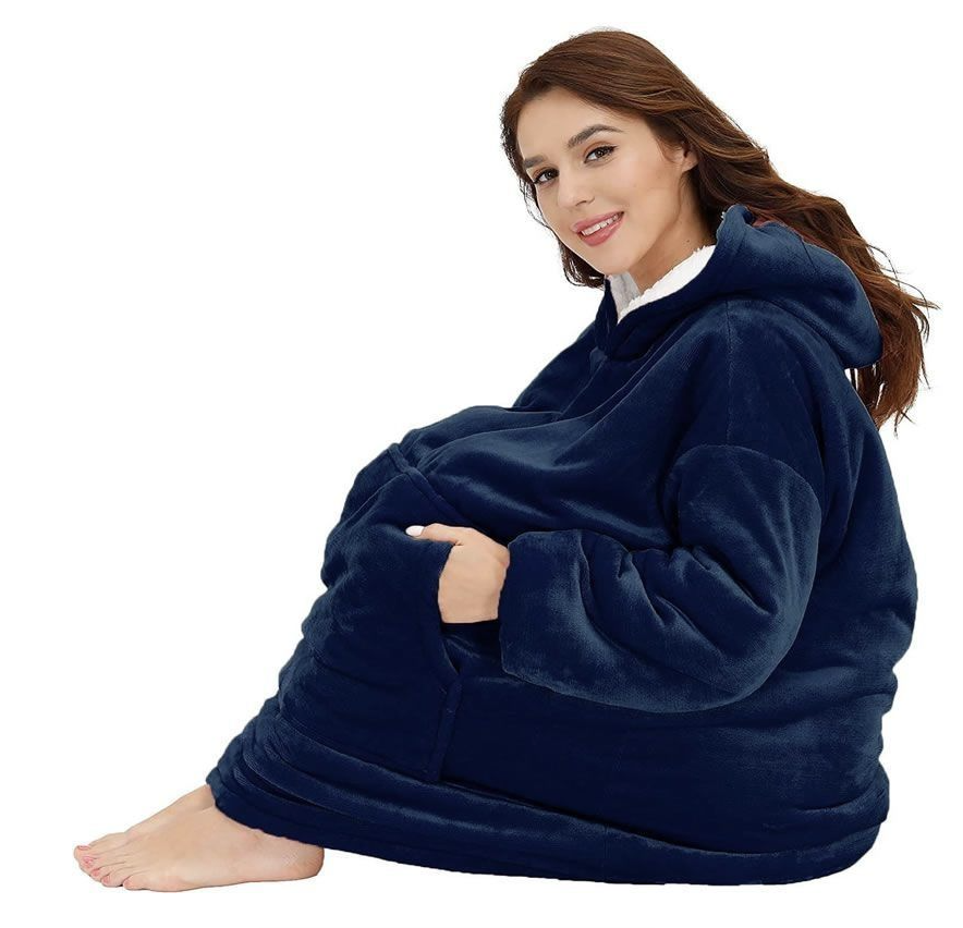 Plush Huggle Hoodie - Navy