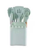 Silicone Non-Stick Kitchen Cooking Utensil Set With Holder