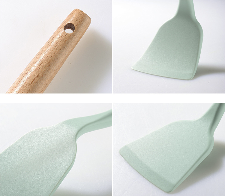 Silicone Non-Stick Kitchen Cooking Utensil Set With Holder