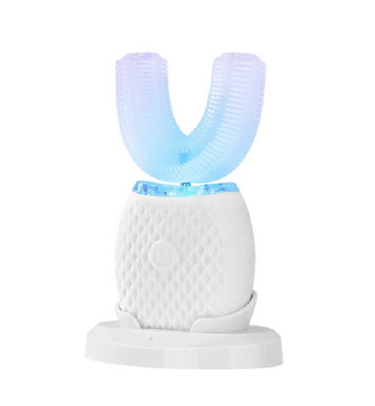 U Shape Cold Light Automatic Toothbrush - White
