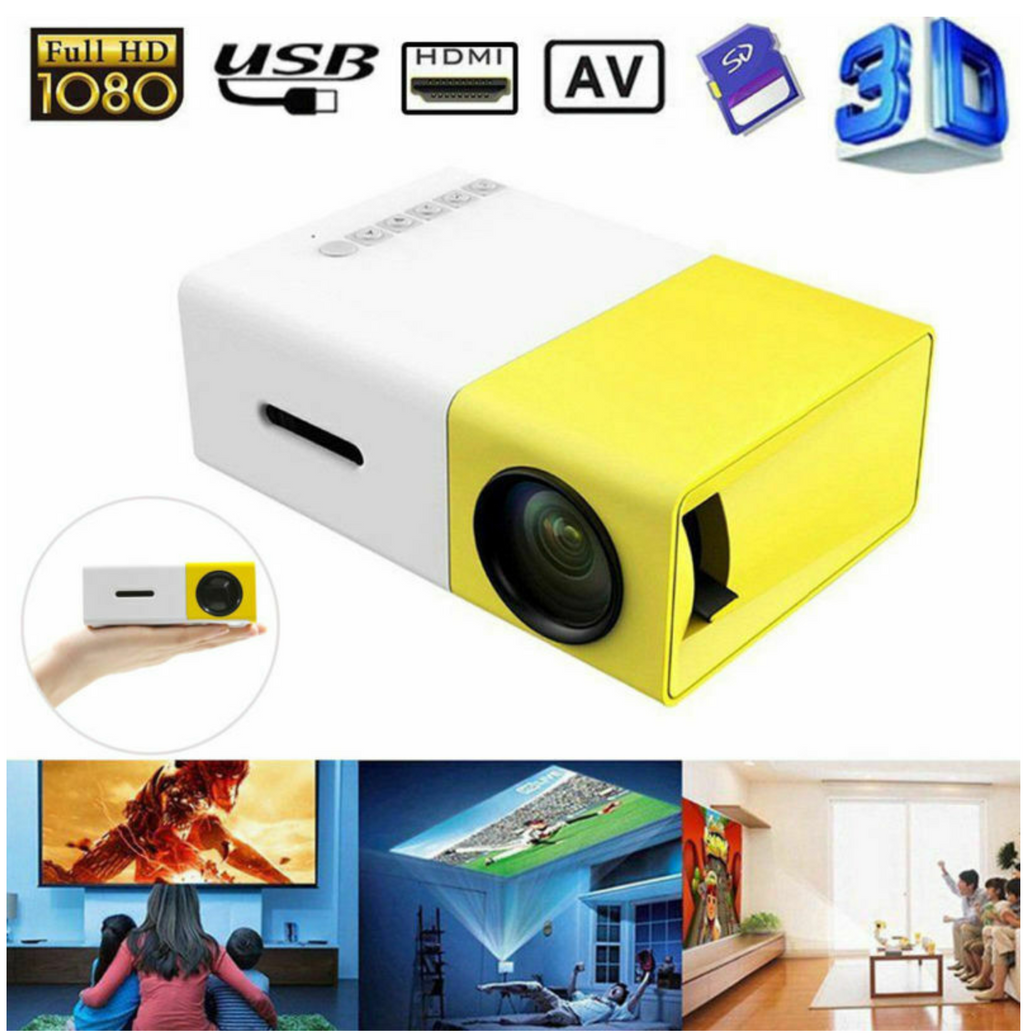 Portable HD LED Projector Laptop USB/SD/AV/HDMI